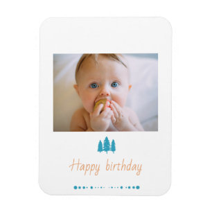 personalize your baby happy birthday memorable  magnet
