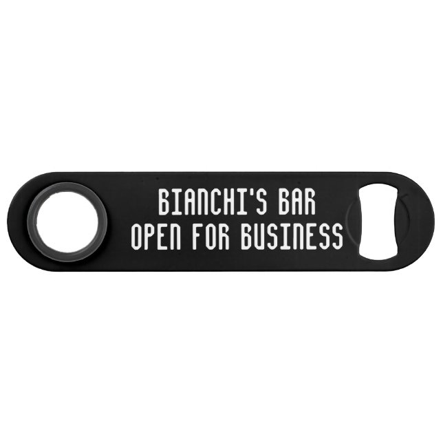 Personalize Your Bottle Opener Bar Key (Back Horizontal)
