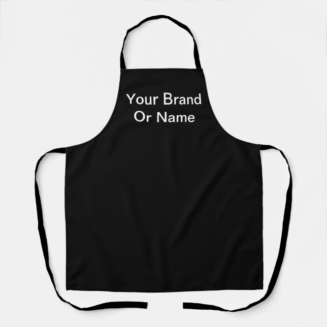 Personalize Your Brand Black  Apron (Front)