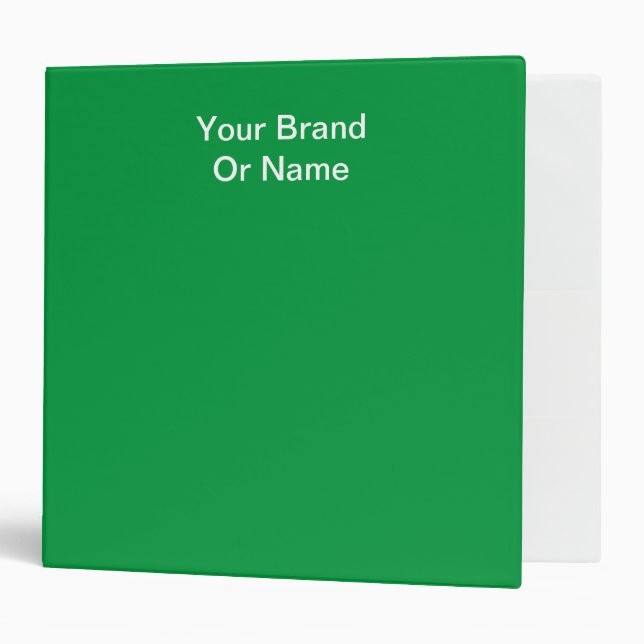 Personalize Your Brand Leaf Green  Binder (Front/Inside)