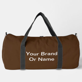Personalize Your Brand Or Name Brown Duffle Bag