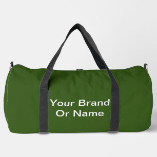 Personalize Your Brand Or Name Forest Green Duffle Bag