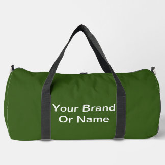 Personalize Your Brand Or Name Forest Green Duffle Bag