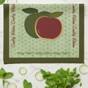 Personalize your Country Apples Kitchen Towel