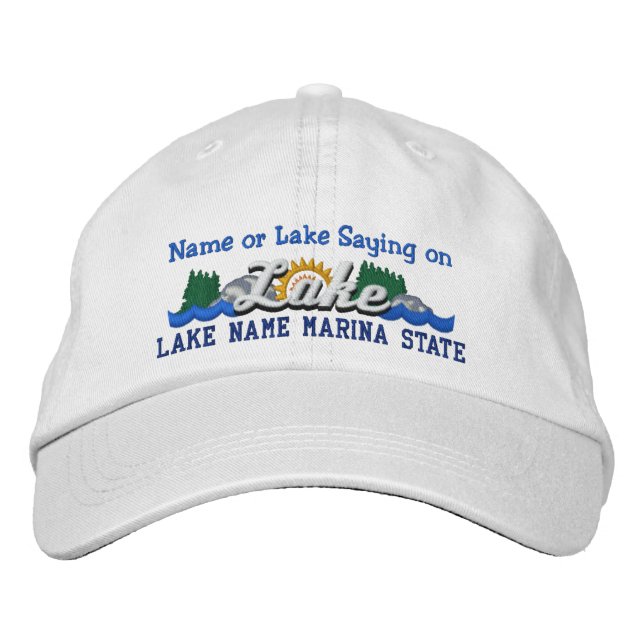 Personalize Your Embroidery Name LAKE or LAKE Name Embroidered Hat (Front)