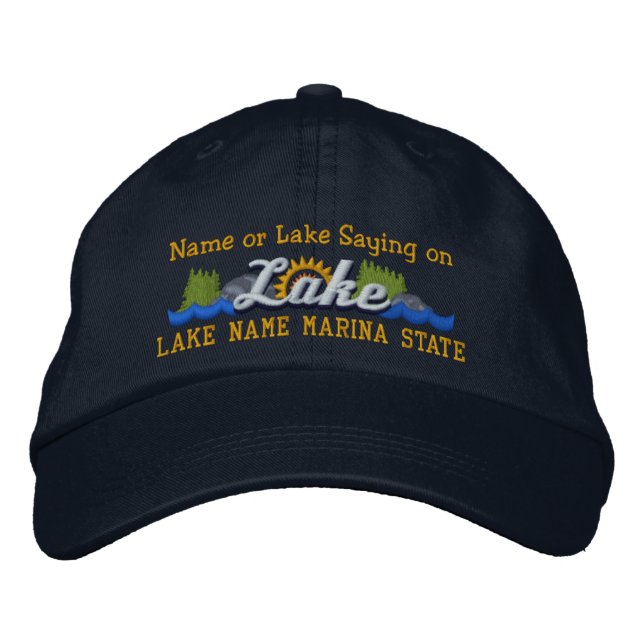 Personalize Your Embroidery Name LAKE or LAKE Name Embroidered Hat (Front)