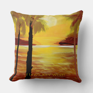 Personalize Your Favourite Beach Sunset, Ocean T Throw Pillow