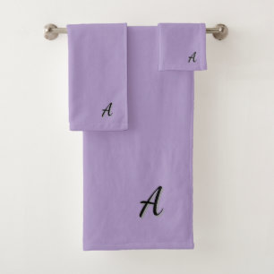 Personalize Your Initial(s) Lavender Bath Towel Set