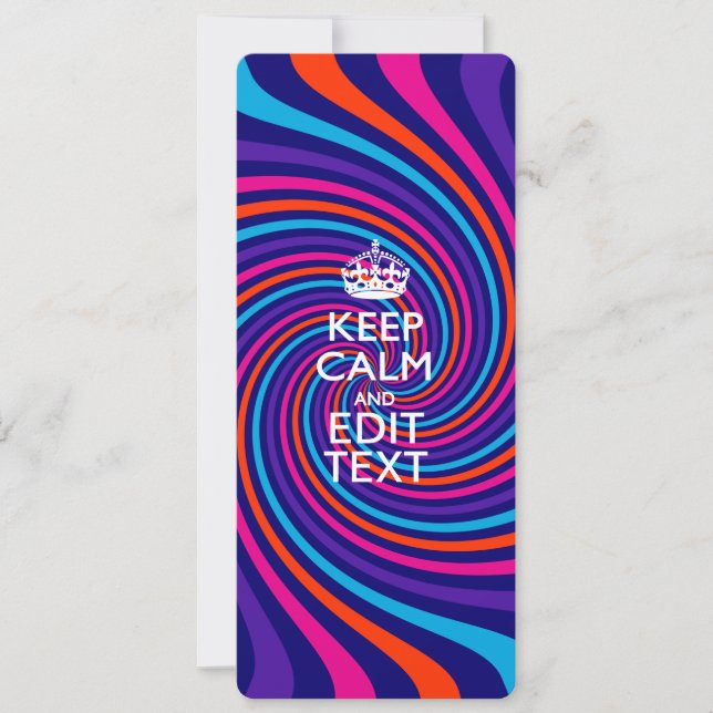 Personalize Your Keep Calm Text on Multicolored (Front)