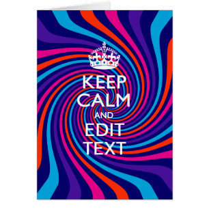 Personalize Your Keep Calm Text on Multicolored