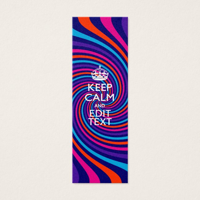Personalize Your Keep Calm Text on Multicolored (Front)