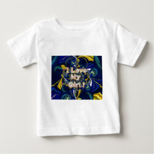 Personalize Your Love Infinity: I Love my Girl Baby T-Shirt