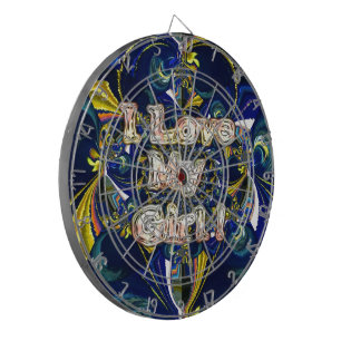 Personalize Your Love Infinity: I Love my Girl Dartboard