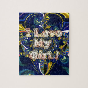 Personalize Your Love Infinity: I Love my Girl Jigsaw Puzzle