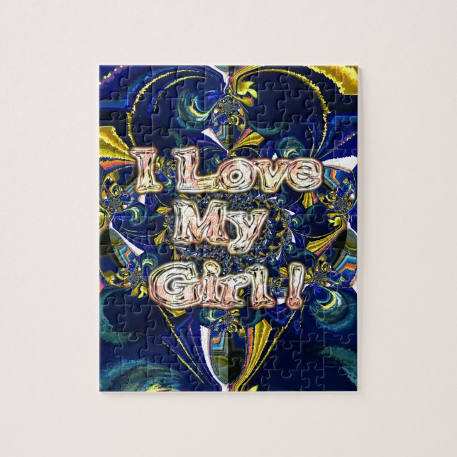 Personalize Your Love Infinity: I Love my Girl Jigsaw Puzzle (Vertical)