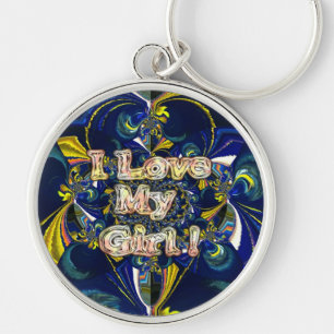 Personalize Your Love Infinity: I Love my Girl Keychain