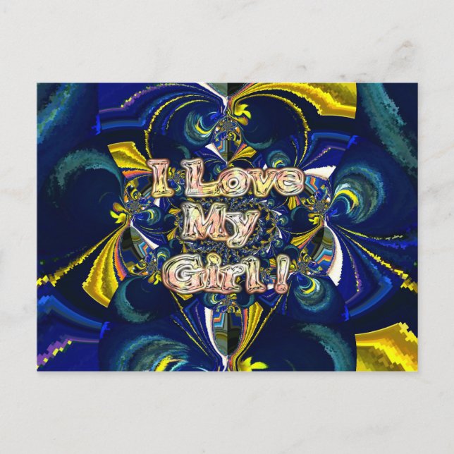 Personalize Your Love Infinity: I Love my Girl Postcard (Front)