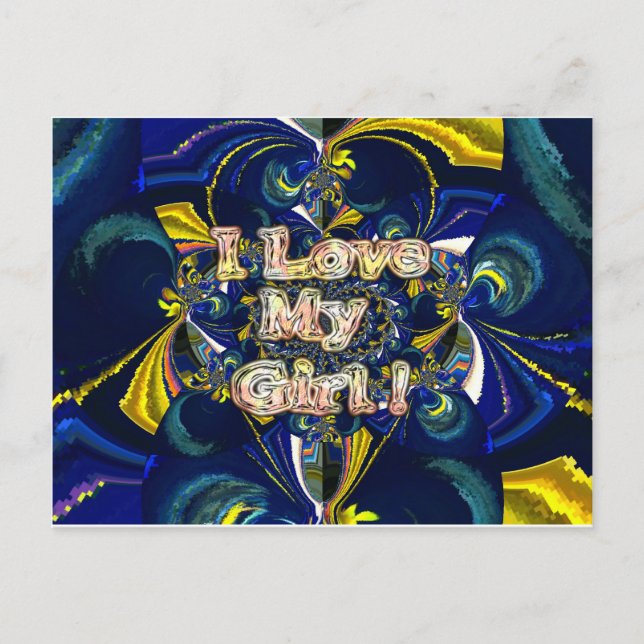 Personalize Your Love Infinity: I Love my Girl Postcard (Front)