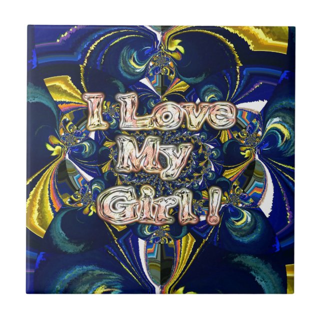 Personalize Your Love Infinity: I Love my Girl Tile (Front)