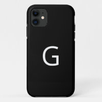 Personalize Your Monogram, White on Black