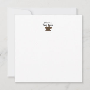 Personalize: Your Name Coffee Cup Flat Note Card