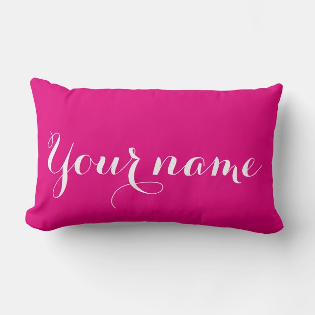 Personalize Your Name Lumbar Pillow (Front)