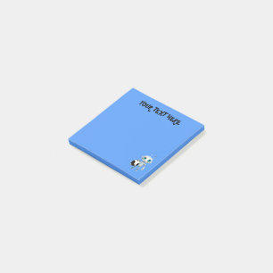 Personalize Your Name Text Blue Robot Post-it Notes