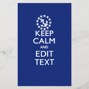 Personalize Your Nautical Keep Calm And Edit Text Flyer