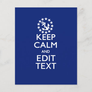 Personalize Your Nautical Keep Calm And Edit Text Flyer