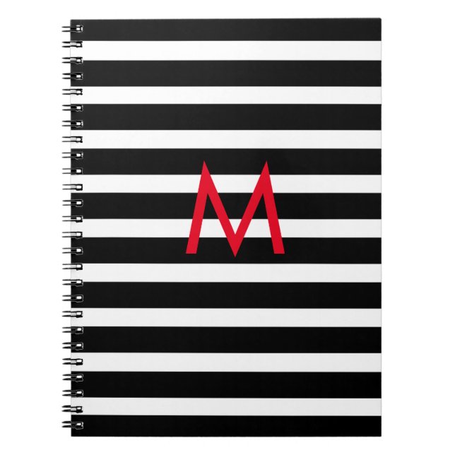 Personalize Your Notebook BW Stripe (Front)