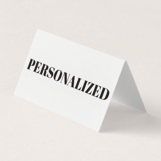 Personalize Your Own Business Card