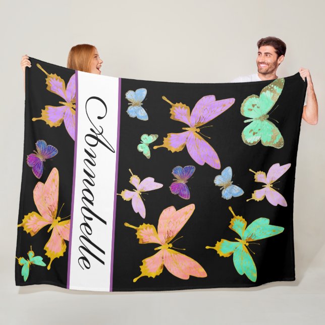 Personalize Your Own Butterfly Fleece Blanket (In Situ)