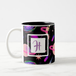 Personalize Your Own Colourful Galaxy Two-Tone Coffee Mug