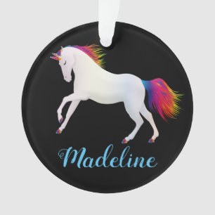 Personalize Your Own Colourful Unicorn Ornament