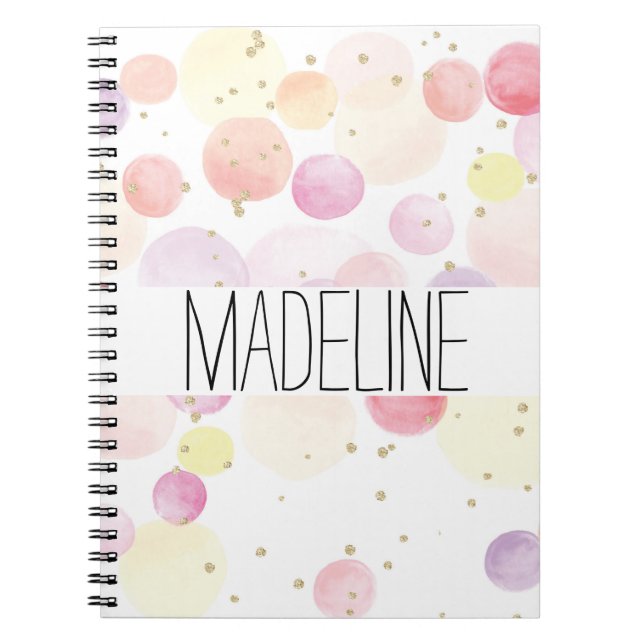 Personalize your own colourful watercolor notebook (Front)
