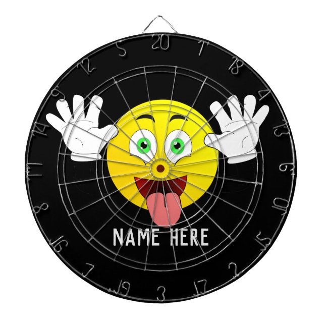 Personalize Your Own Funny Emoji Dartboard (Front)