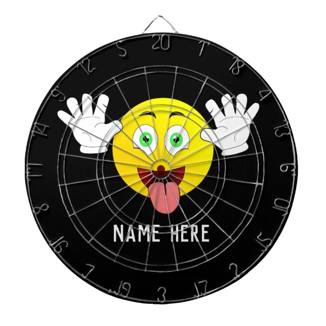 Personalize Your Own Funny Emoji Dartboard (Front)