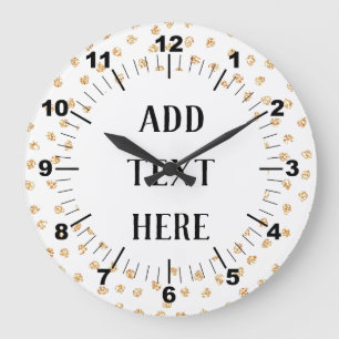 Personalize Your Own Gold Dots Large Clock