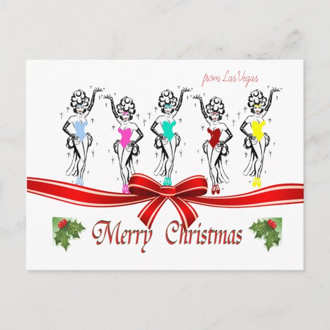 Personalize your own Las Vegas Christmas Postcard (Front)