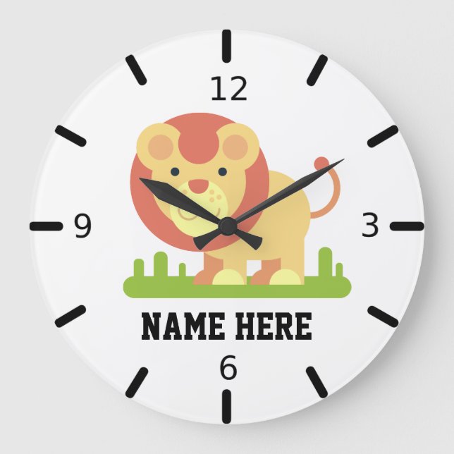 Personalize Your Own Lion Large Clock (Front)