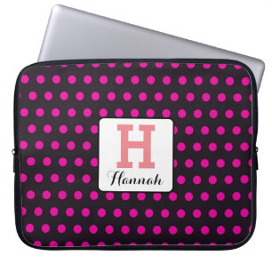 Personalize your own polka - dot laptop sleeve