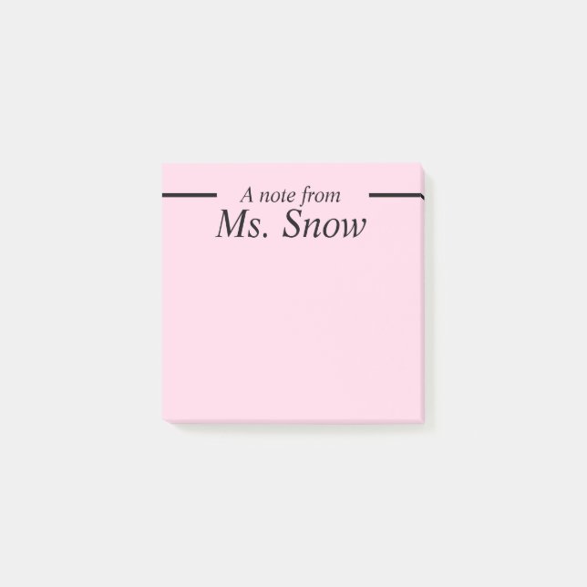 Personalize your own sticky notes - Pink (Front)