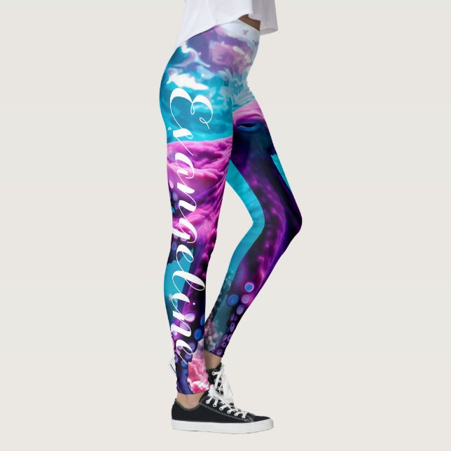 Personalize Your Own Yoga Leggings with Octopus (Right)