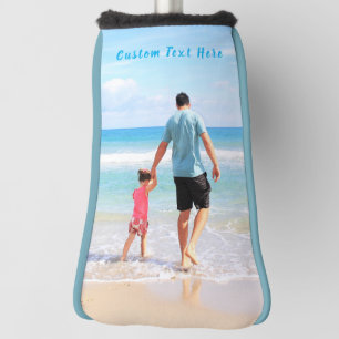 Personalize Your Photo Golf Head Cover Custom Text
