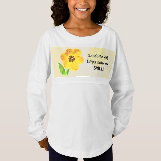 Personalize your quote! Yellow Spring Tulip Pic Jersey Shirt