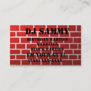 Personalize Your red brick wall Business Card