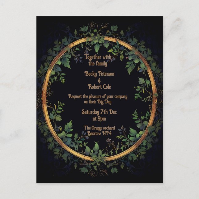 Personalize your Wedding invitation Postcard (Front)