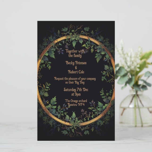 Personalize your Wedding invitation Stationery (Standing Front)