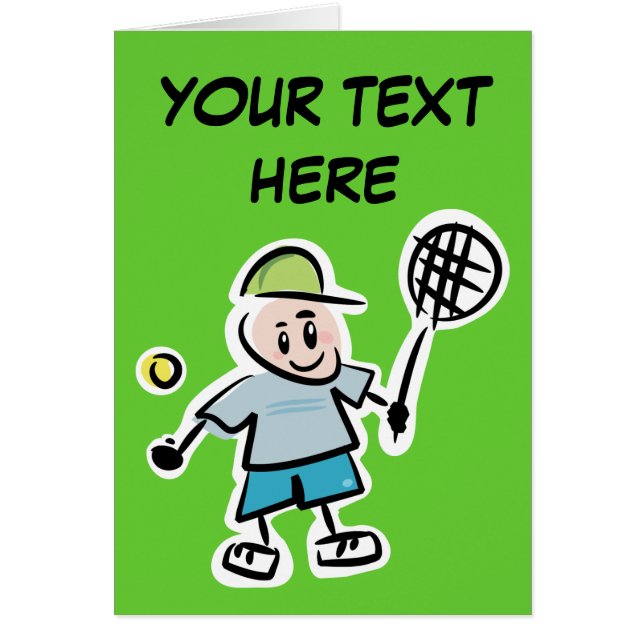 Personalize Yourself Tennis Card (Front)