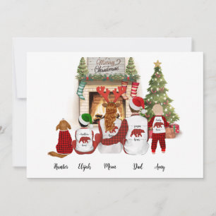 Personalizeable Custom Family Portrait Holidays Invitation